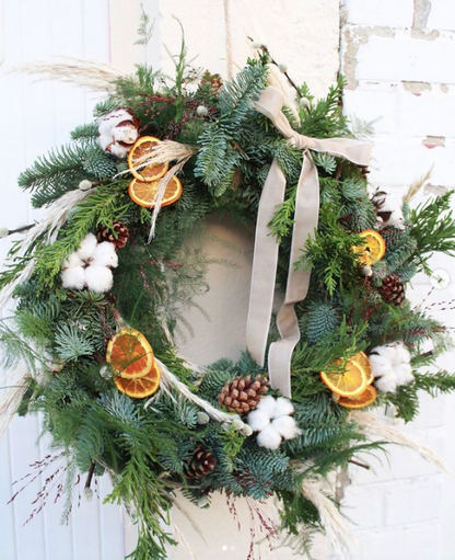 Atelier couronne de Noël